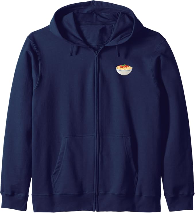 Bowl of Rigatoni Pasta Zip Hoodie
