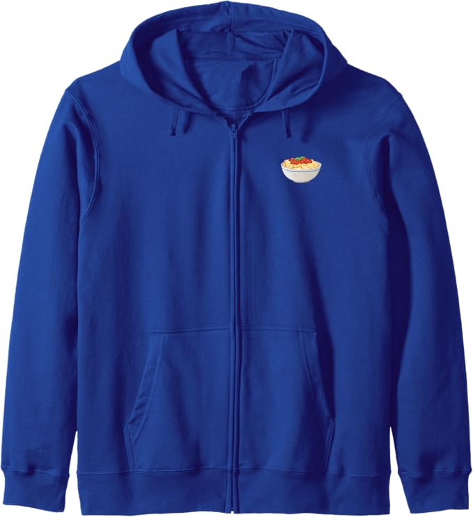 Bowl of Rigatoni Pasta Zip Hoodie