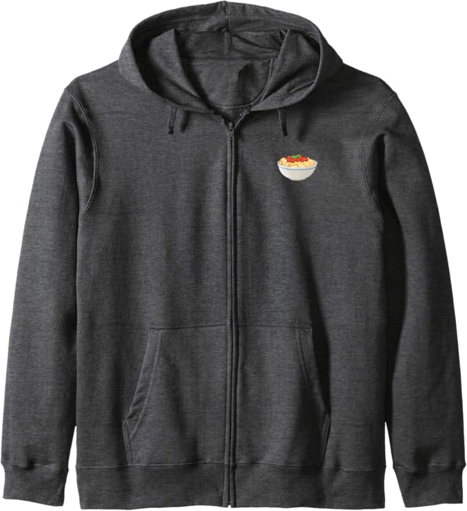 Bowl of Rigatoni Pasta Zip Hoodie