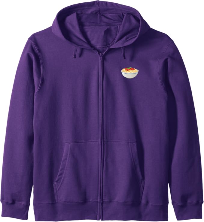 Bowl of Rigatoni Pasta Zip Hoodie
