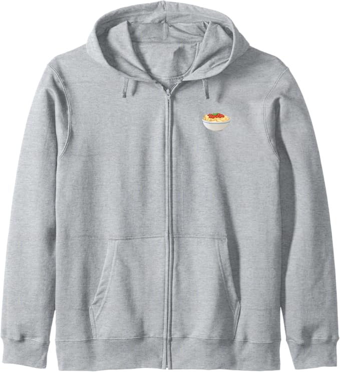 Bowl of Rigatoni Pasta Zip Hoodie