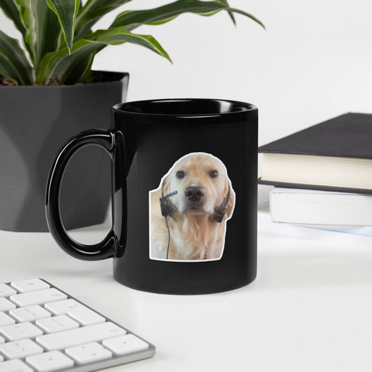 "I'm Over It." Black Glossy Mug