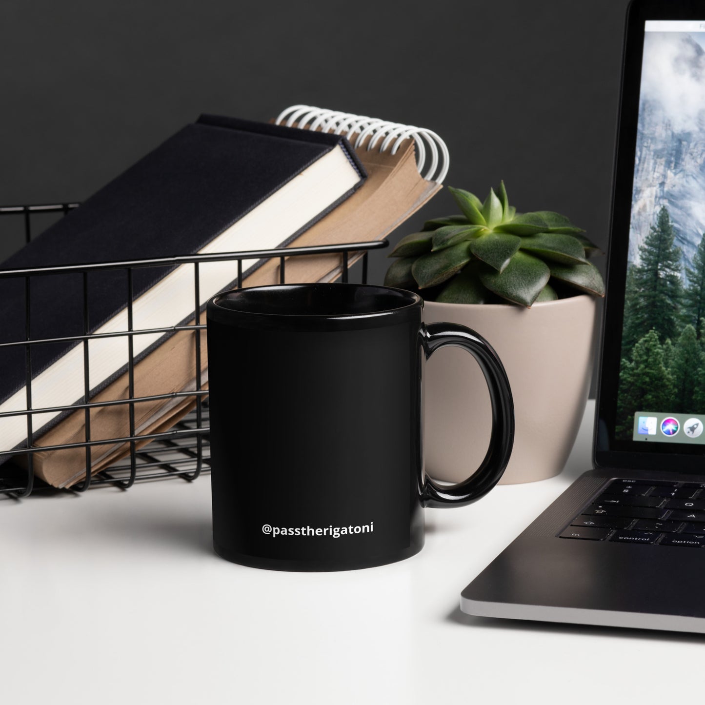 "I'm Over It." Black Glossy Mug