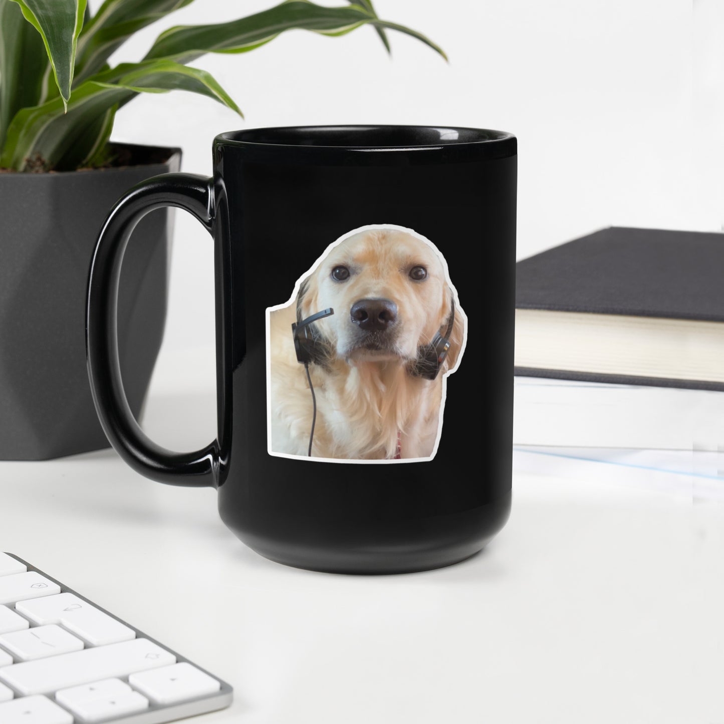 "I'm Over It." Black Glossy Mug