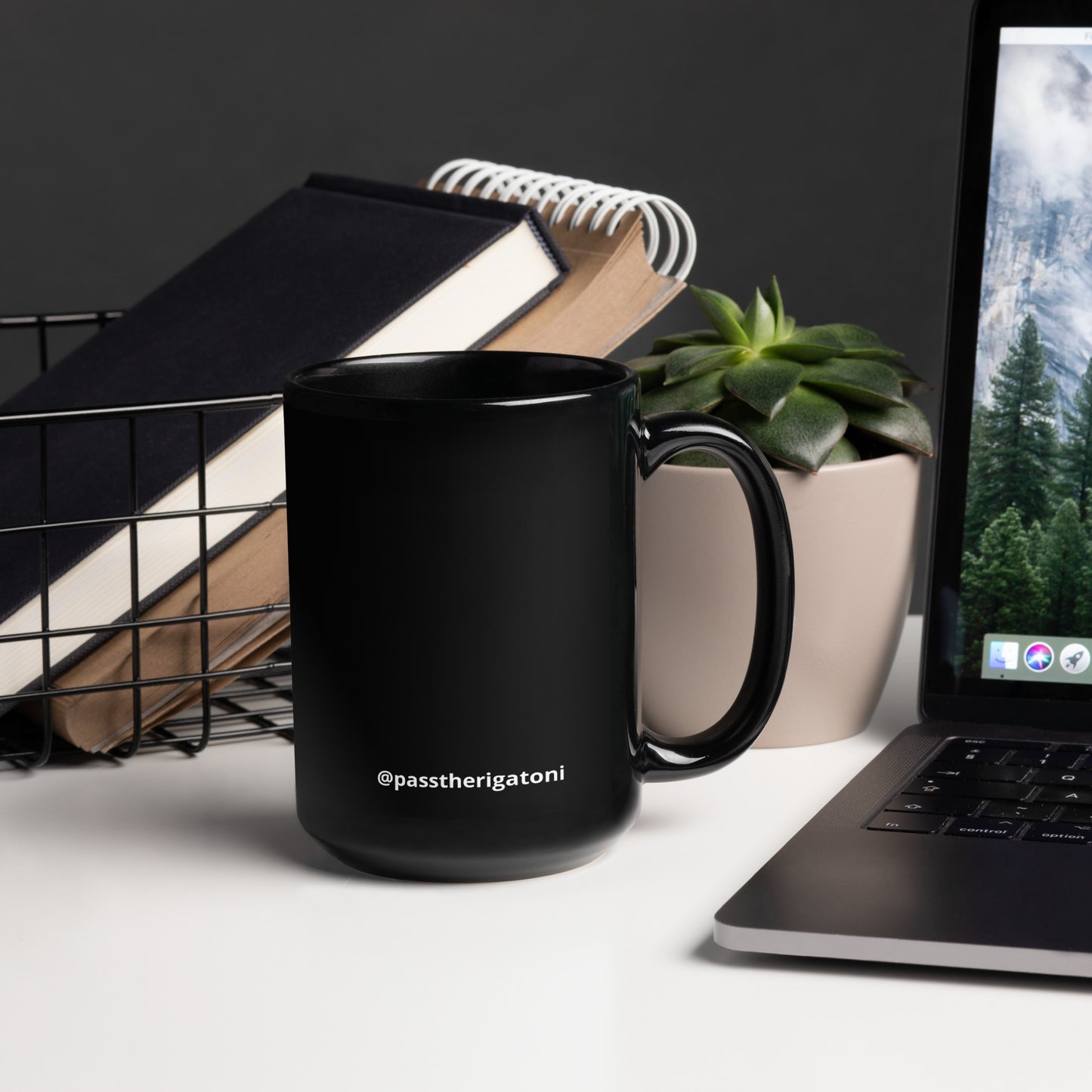 "I'm Over It." Black Glossy Mug