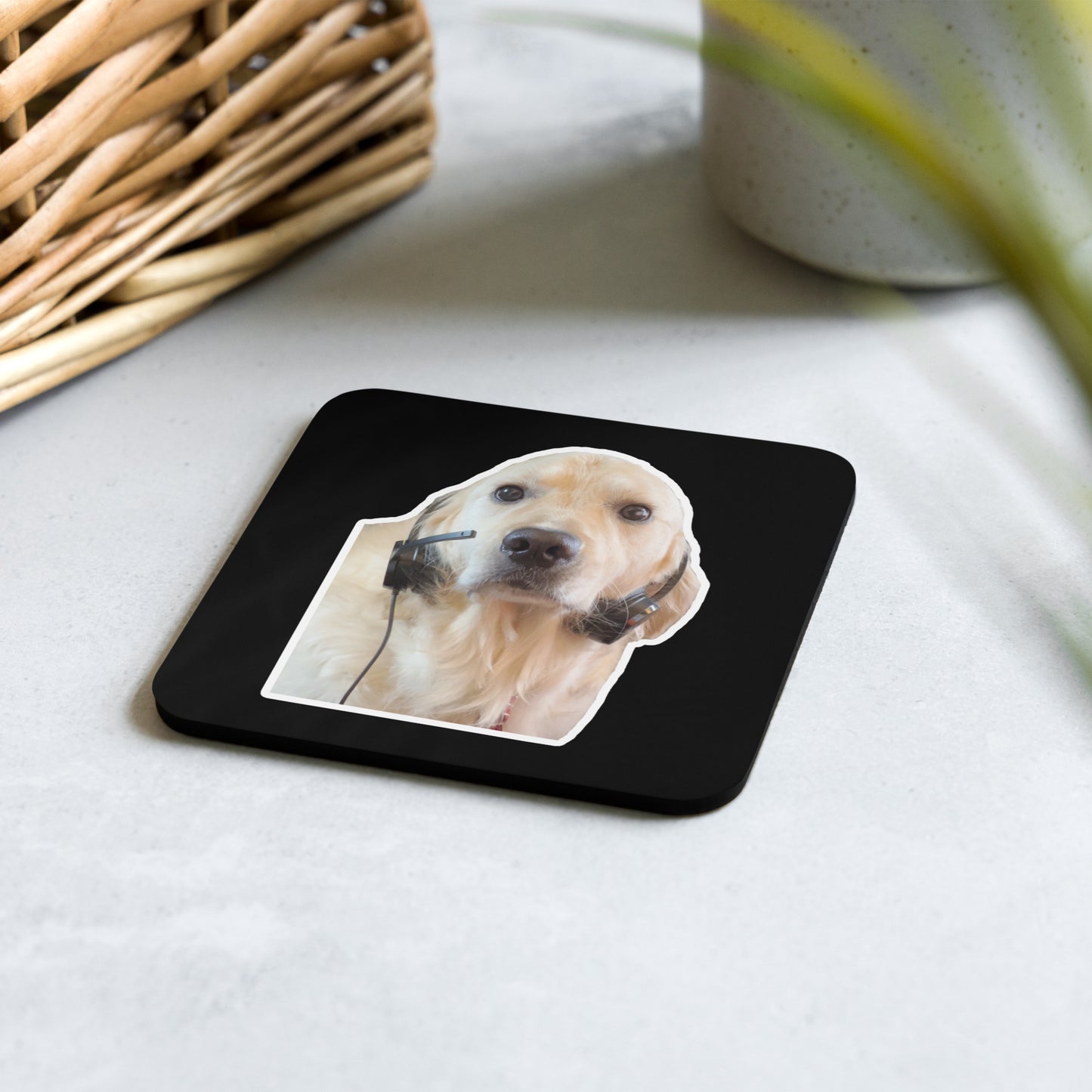 "I'm Over It." Cork-Back Coaster