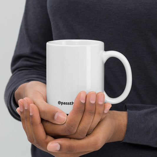 “Emotionally Out of Office” White Glossy Mug