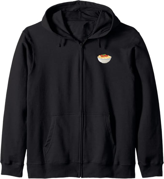 Bowl of Rigatoni Pasta Zip Hoodie