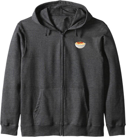Bowl of Rigatoni Pasta Zip Hoodie