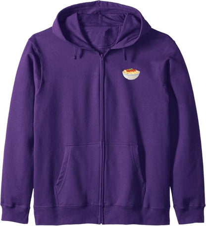 Bowl of Rigatoni Pasta Zip Hoodie