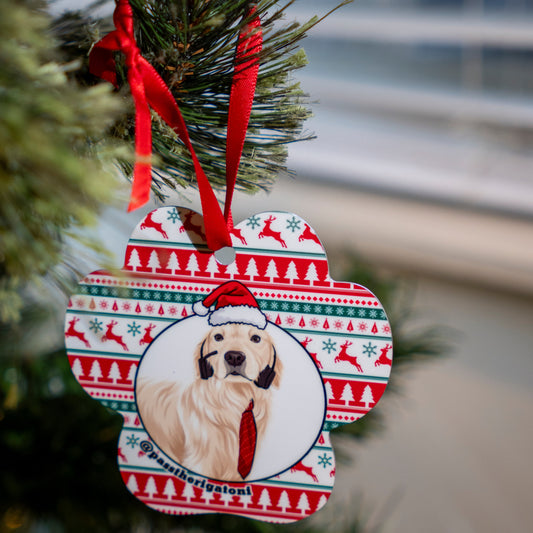 Rigatoni's Paw-some Christmas Ornament